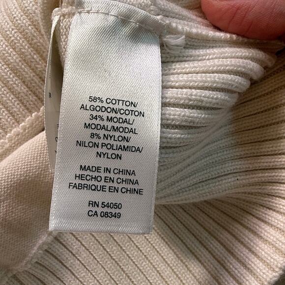 Jones New York Signature 3-Button Shawl Collar Sweater Cream Approx Size XL - Picture 12 of 13